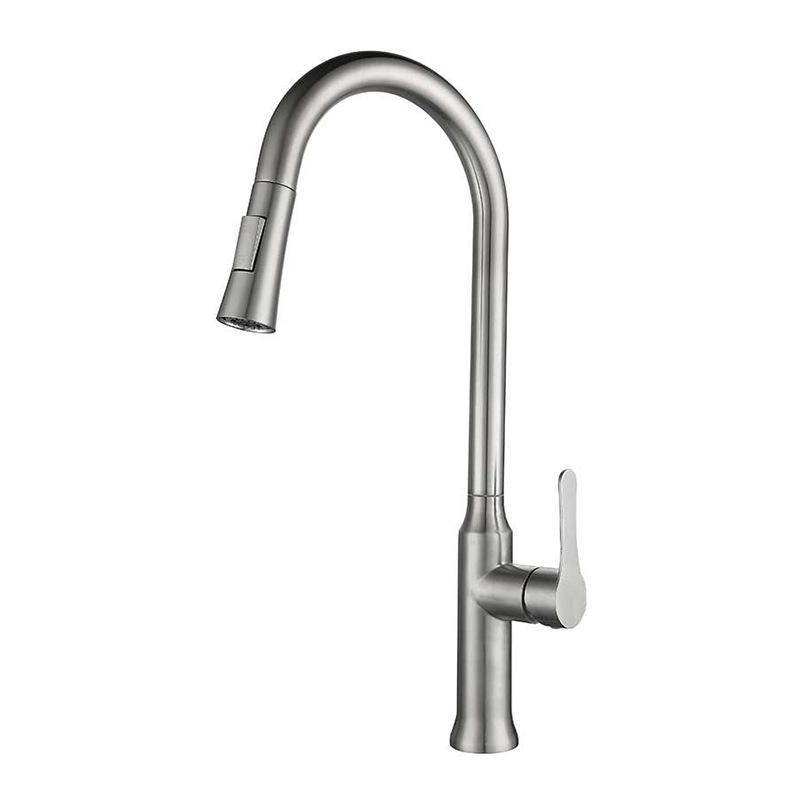 Pull Down Kitchen Sink Faucet 304 Stainless Steel Hot And Cold Mixer Tap Single Handle Double Function Water Kitchen Faucet