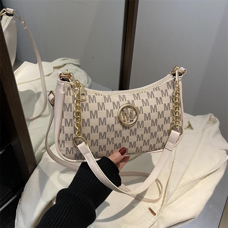 Niche underarm bag personalized single shoulder fashion small bag women's new oblique span women's crescent bag