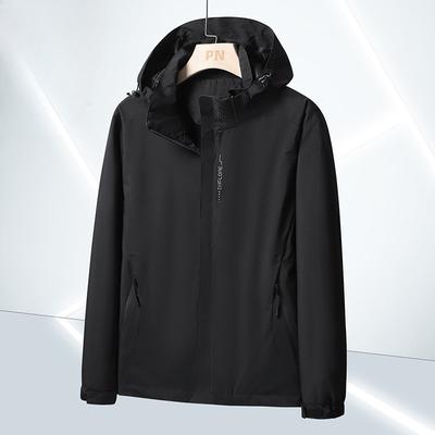Chaqueta de Pareja Fina de Primavera y Otoño Chaqueta de Montañismo para Exterior Cortavientos Deportivo Casual Chaqueta con Capucha para Hombre