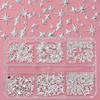 Set di Borchie per Nail Art a 6 Scomparti/Scatola, Borchie per Unghie Costellazione del Cielo Stellato, Decorazioni Metalliche Argentate per Unghie, Kit Charms per Manicure per Design Fai-da-te delle Unghie