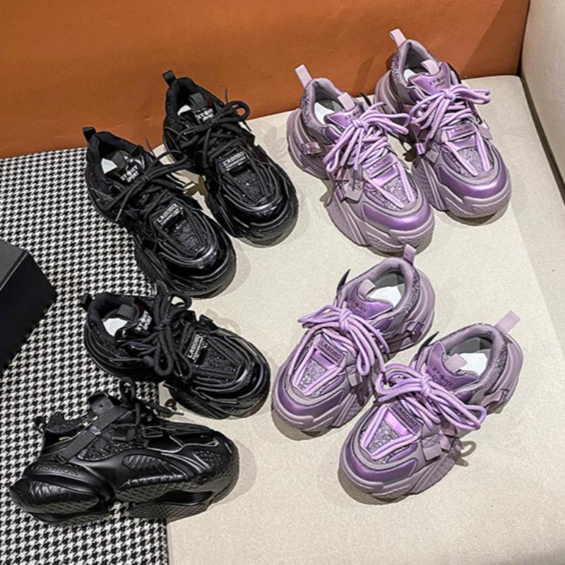 Women's Autumn and Winter Soft-soled Dad Shoes Lightweight Thick-soled Height-enhancing Casual Sports Shoes