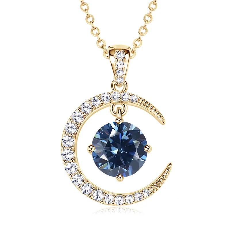 Sterling Silver Moissanite Necklace for Women High-end Design Pendant Niche Smart Clavicle Chain Female Fine Jewelry