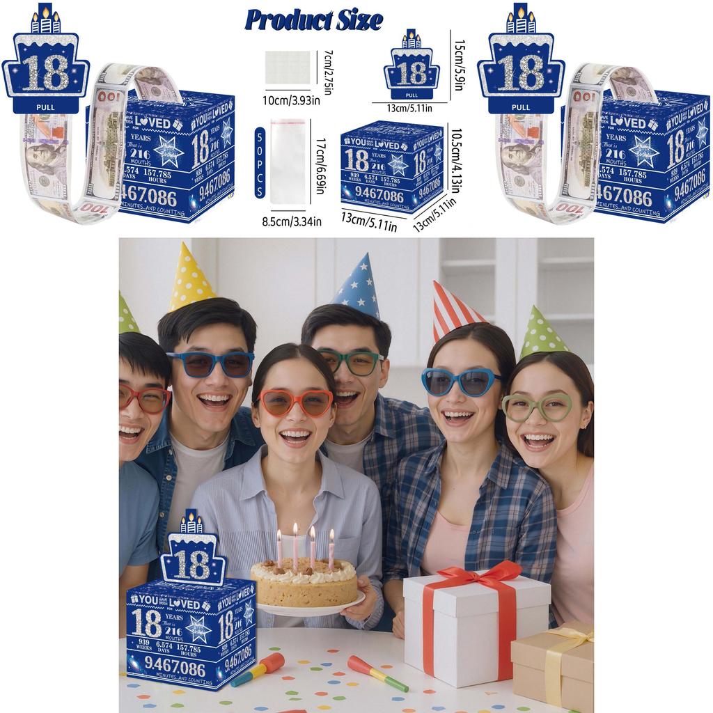 Blau Silber Zeit Stil Party Kasse Für Geschenkeaustausch Und Feier Dekoration