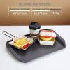 Zhaoran Commercial Wood Grain Rectangular Plastic Serving Tray