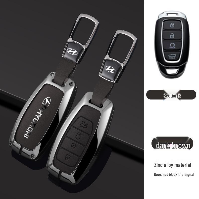 Key Cover Compatible with Beijing Hyundai Ix35, Elantra, Festa, Verna, Ix25, Santa Fe - Premium Men's Bag Case