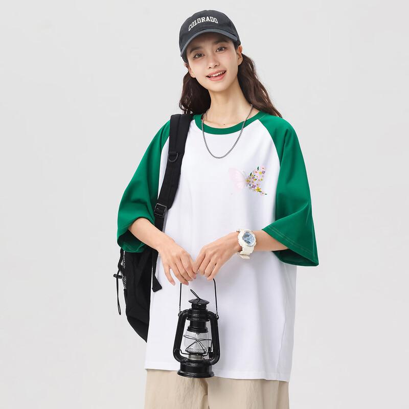 Baleno 100% Cotton Loose Fit Color Block Printed T-Shirt XL