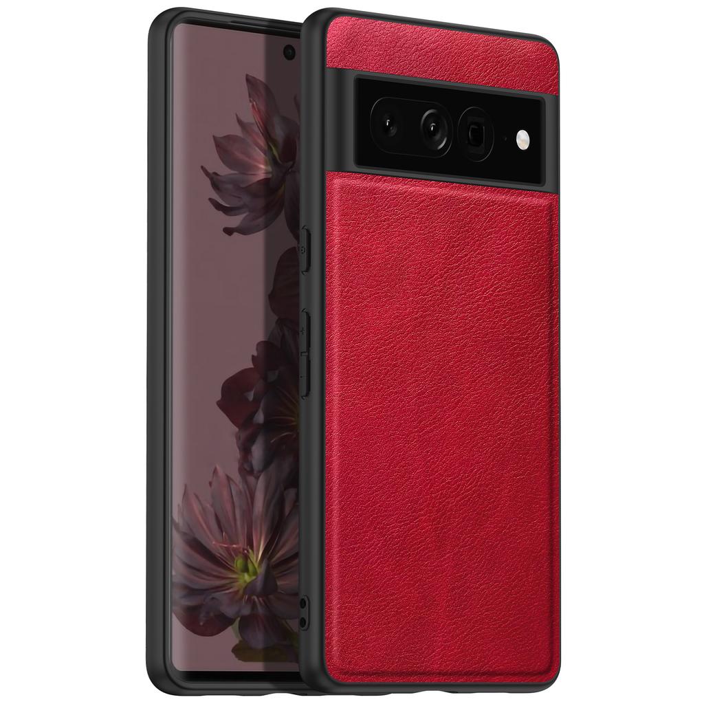 For Google Pixel 7 Pro Premium PU Leathe Phone Case Scratch-Resistant Solid Color Cover for Google Pixel 7 2025 Case