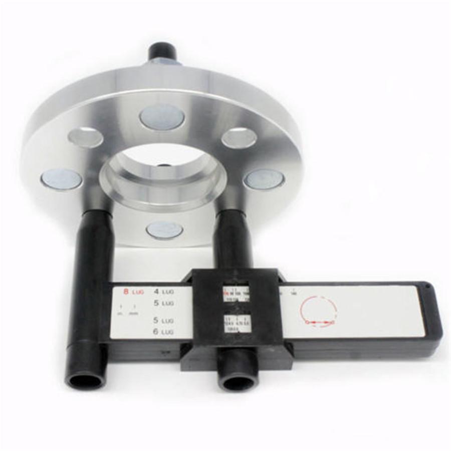 Precise Tire Bolts Wheel Rims Ruler Pattern Gauge PCD Measuring Tool 4 5 6 8 Lug