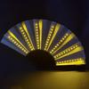 LED Performances Hand Fan Folding Hand Fan Chinese Handheld Glowing Fan with LED Light Dancing Props for Men Women