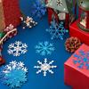 50 Piezas Decoración de Recortes de Copos de Nieve con Tema Invernal para Exhibiciones de Pared de Festivales
