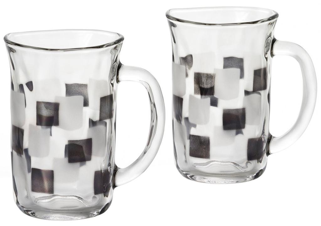 ADERIA Beer Glasses, 310ml, Creates Creamy Foam, Foam-Making Mug, Monochrome Pair Set, Made in Japan, S-6117