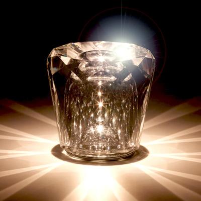 SALUDABLE Crystal Table Lamp, Stylish Ambient Lighting, Bedside Night Light (Lamp B)