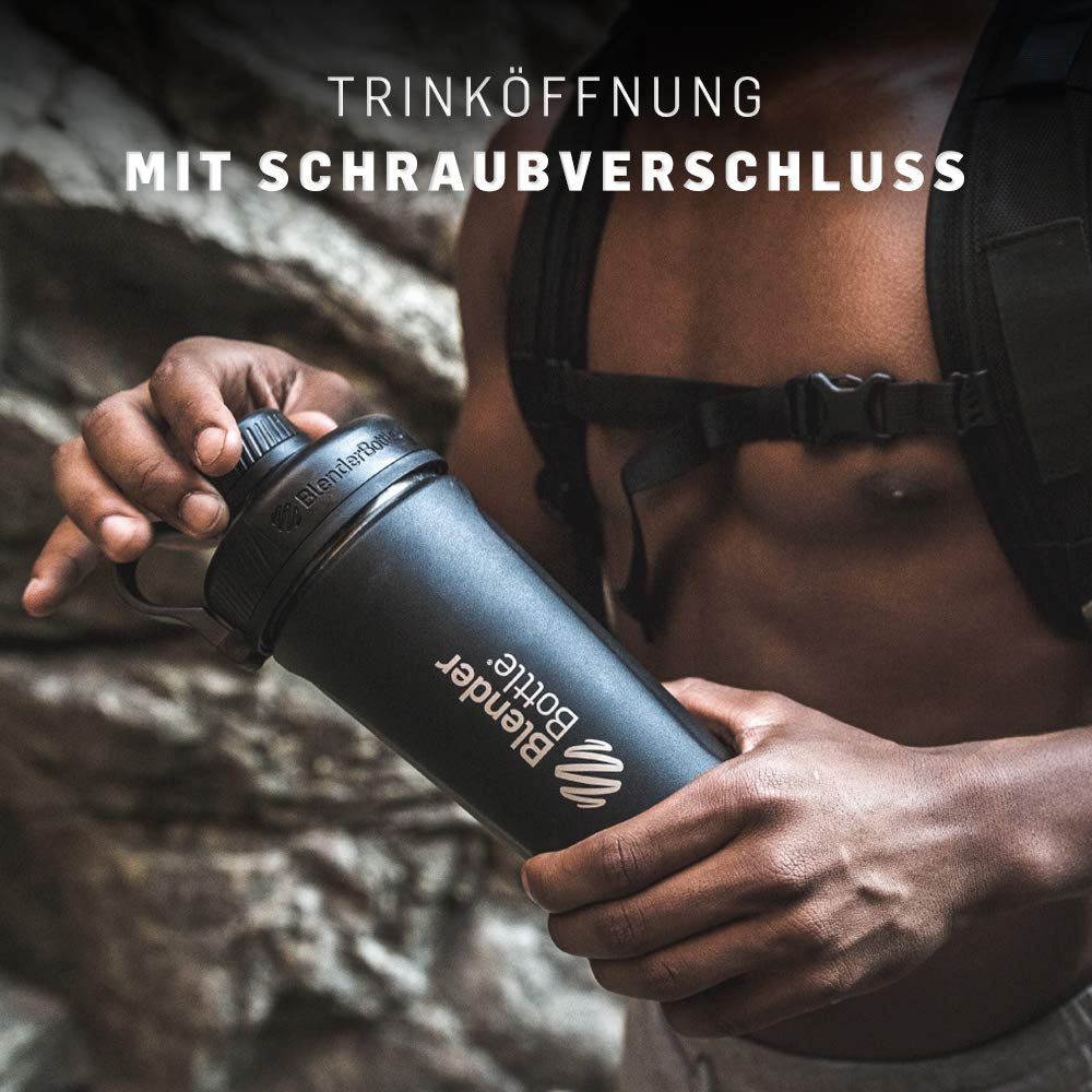 Blender Bottle Mixer Shaker Cold Bottle RADIAN Stainless Steel 26 Oz Stainless Steel Imported Black BBRDS26 BK (760ml) [Regular Product]