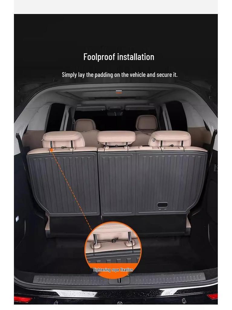 XPeng X9 TPE Trunk Mat: Eco-friendly, Waterproof, Wear-resistant Car Interior Accessory.