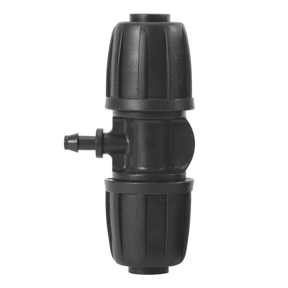 10Pcs 16mm to 4 7 Garden Lock Barbed Tee Connector for PE Hose Garden Irrigation