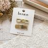 2/3pcs Golden Bright Leather Series Sweet Girl Children's Hairpin New Cute All-match Explosive Baby Broken Hair Bangs Side Clip