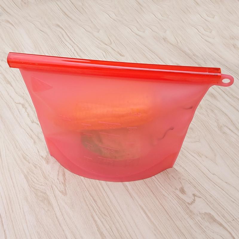 

Силиконовые пакеты для хранения продуктов от производителей — герметичные, сохраняющие свежесть кухонные принадлежности 500ml красный