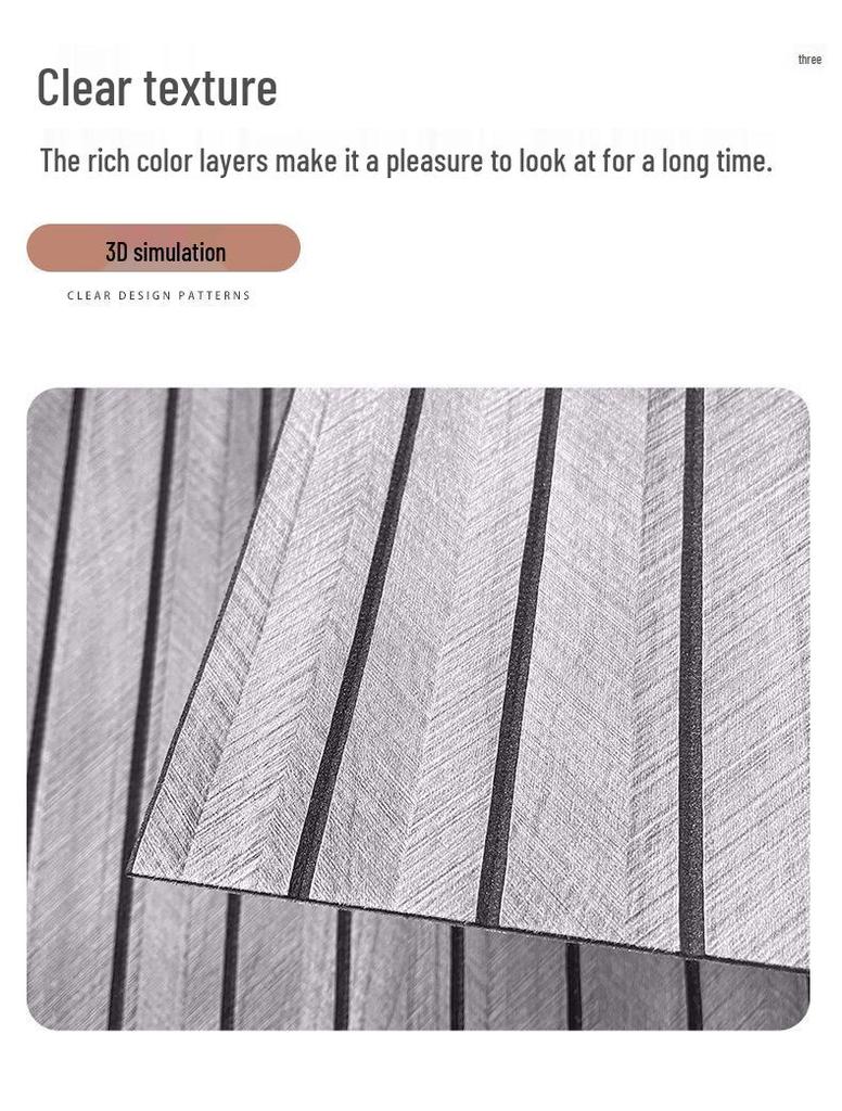 3D Self-Adhesive Wood Grain Wall Sticker for Living and Bedroom Renovation