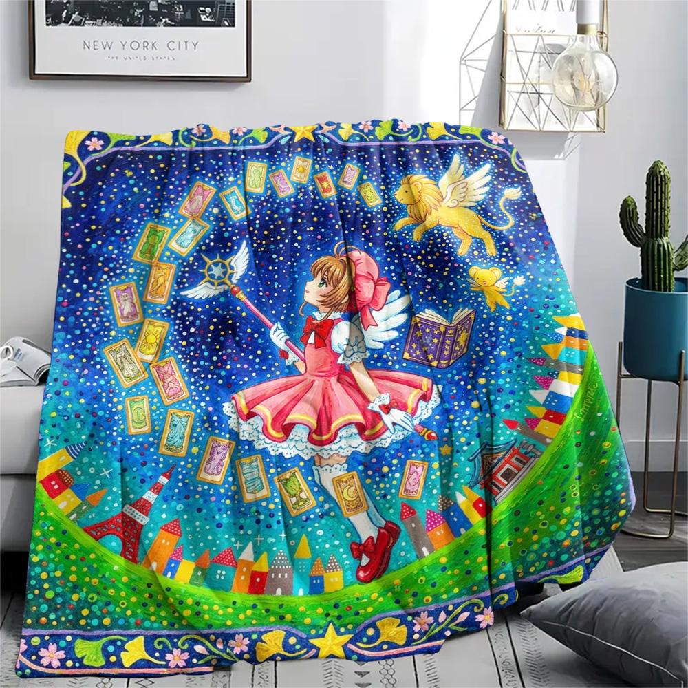 

Cardcaptor Sakura Print Flannel Blanket, Ultra Soft High Quality All Seasons Warm Throw, Home Decor Cozy Blanket, Perfect Christmas Gift 80cm x 120cm