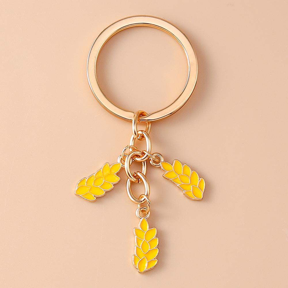 Cute Enamel Simulation Food Fruit Keychan Lemon Strawberry Key Ring for Women Girls Handbag Pendant DIY Jewelry Gift