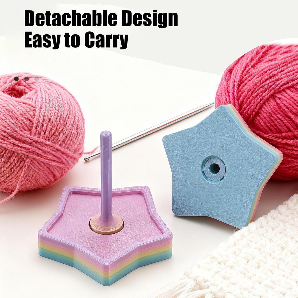 Garnhalter zum Häkeln Aufbewahrung Spender Wickler mit Drehmechanismus 3D-Druck Tragbarer Garnhalter für Frauen Anfänger