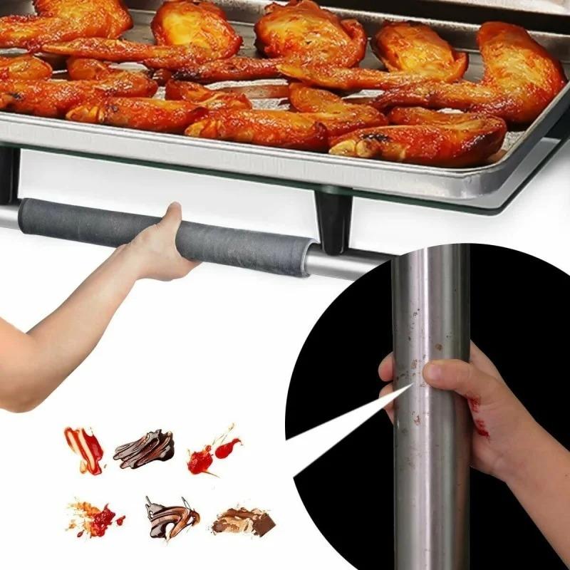 2Pcs/Set Refrigerator Door Handle Cover Kitchen Appliance Decor Fridge Oven Handle Antiskid Door Knob Protector Black Grey Red