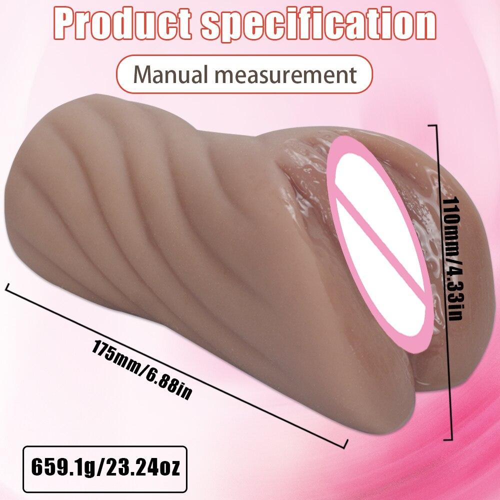 Realistic Vagina Sex Toys for Men Pussy Male Masturbator Oral Double Hole 2 In 1 Silicone Intimate Sex Shop Male Erotic