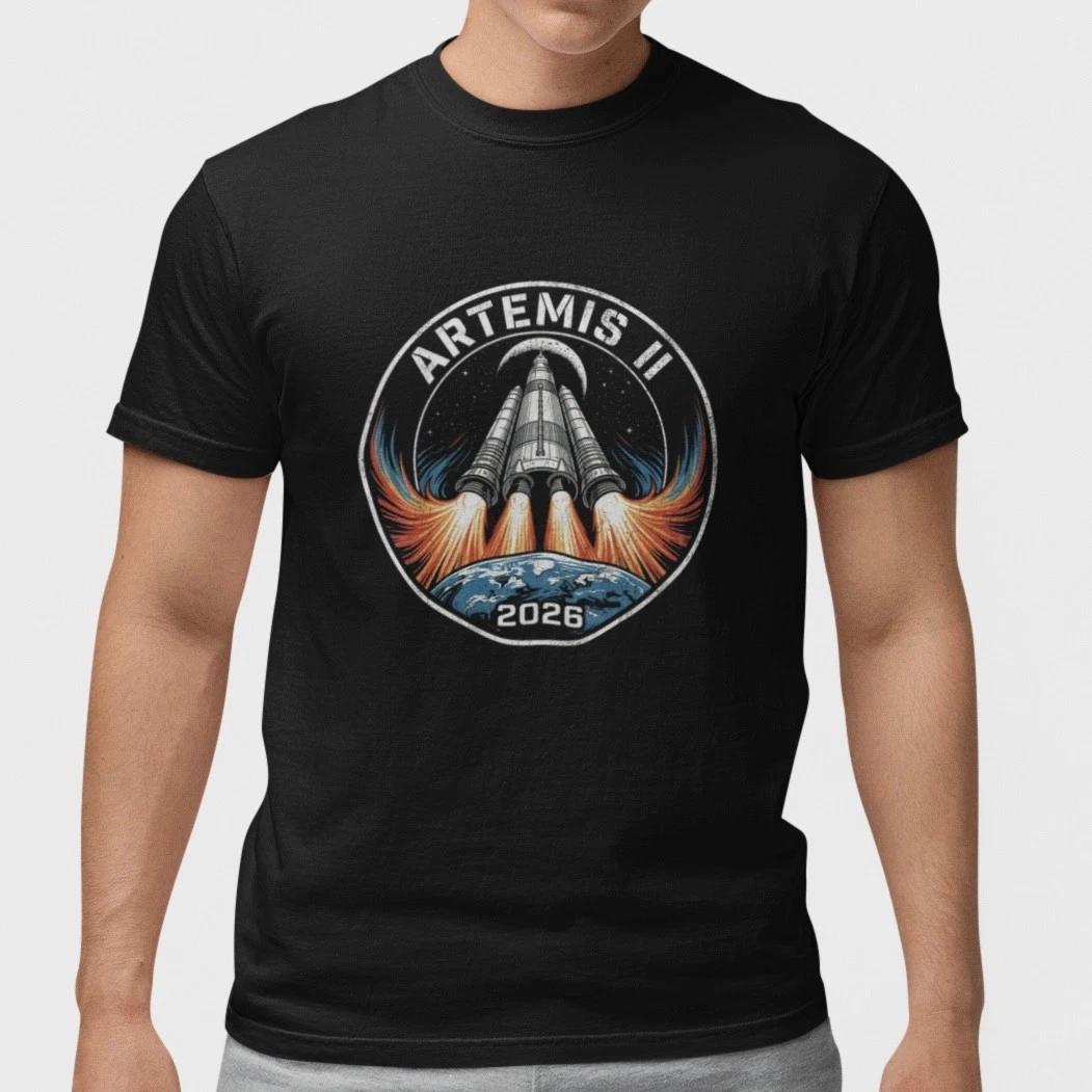ARTEMIS II Rocket Launch T Shirt Space Mission 2026 Graphic Moon Astronaut TEE XXL