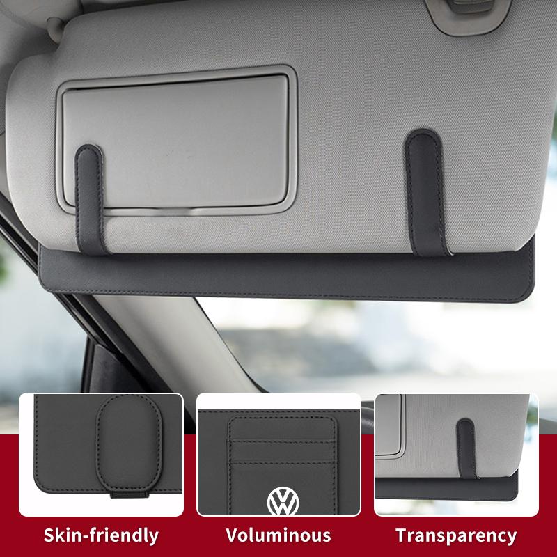 CUP1 Multi-functional Car Sunshade Plate Organizer Bag Auto Accessories For Volkswagen VW Golf 4 6 7 GTI Tiguan B5 B6 B7 CC Jetta MK5
