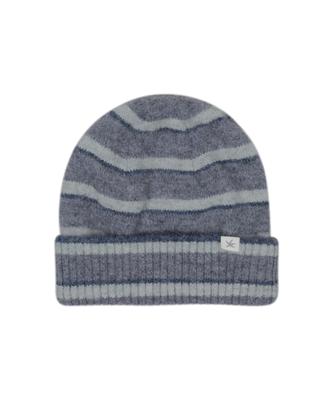 THE COLDEST MOMENT Tcm Mohair Stripe Beanie (Blue)