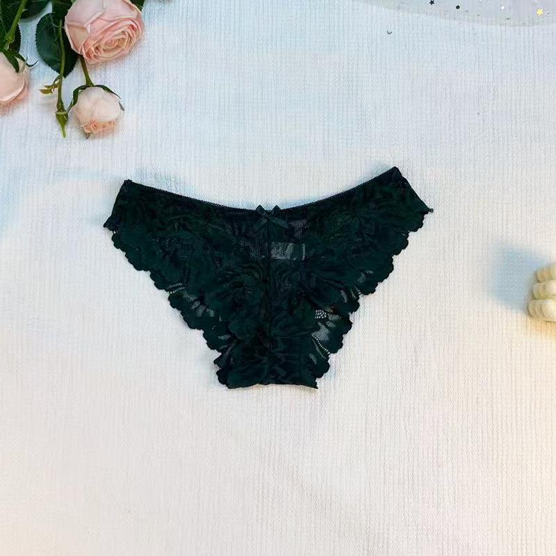 Female Summer Thin New Sexy Lace Pure Color No Trace Breathable Briefs