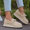New Style Platform Shoes for Women - One-piece Slip-on Wedge Fisherman Casual Flats