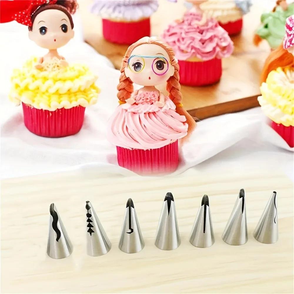 8/10Pcs Russian Piping Tips Set, Icing Piping Nozzles Reusable Frosting Pastry Bags Piping Couplers Cake Baking Decorating Tools