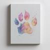 Poster Paw Print In Colors Poster Paw Print In Colors, 30X40 Cm, Unframed, Premium Canvas On Stretcher