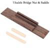 Ukulele Bridge with Saddles and Nut Rosewood Ukele Instruments Bridge Professional Replacement Gift for Beginners