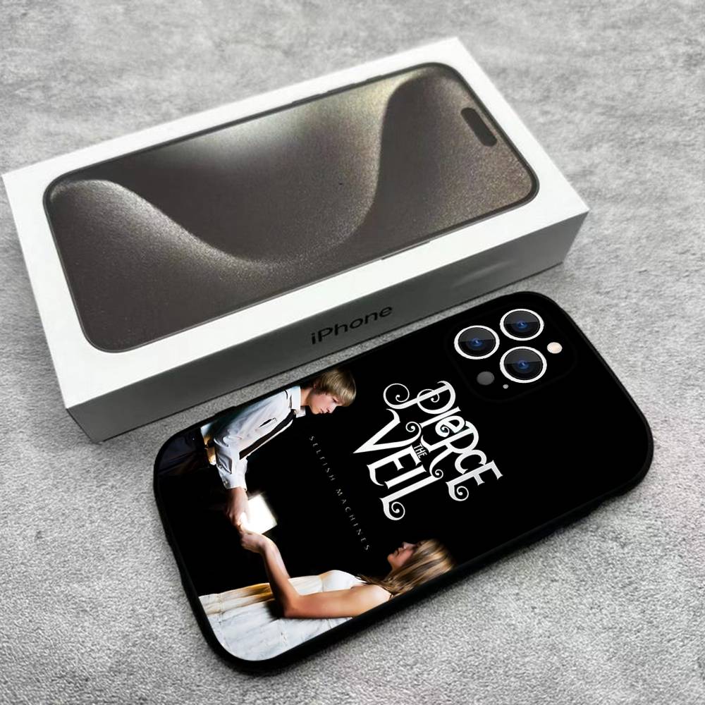 

P-Pierce The Veil Band Phone Case For iPhone 17,16,15,14,13,12,Pro,Max,Plus,E,SE4,Air,Mini Black Soft Box iPhone17promax
