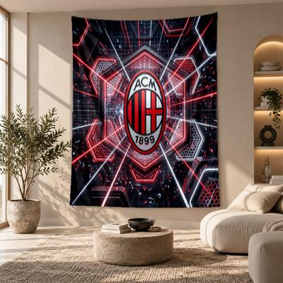 Dekoratives Wandbehang, AC Mailand Bedruckte Wandkunst, Leichte Wanddekoration Für Schlafzimmer Hintergrund
