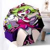 1pc Green Hair Anime Girl Outdoor Umbrella - Automatic Opening/Closing, Portable 3-Fold Design, 8-Bone Iron Frame, Perfect Gift for Fans, Travele