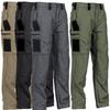 Pantalon de travail résistant à poches multiples pour hommes Coupe ample Tissu respirant Coutures renforcées Six poches fonctionnelles Pantalon utilitaire d'extérieur