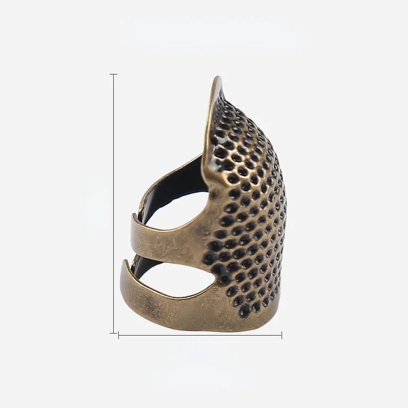 

Antique Anti-slip Finger Cover Bronze Sewing Finger Tips Hollowed Protector Sleeve DIY Hand Cross-stitch Sewing Tools S