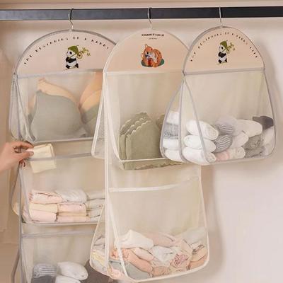 Large Capacity Storage Net Dormitory Wardrobe, Socks Underwear Hanging Bag Multilayer Breathable Mesh Pocket Door Storage Bags