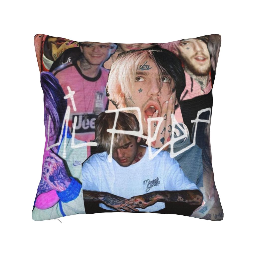 Lil Peep Pillowcase Printed Polyester Cushion Cover Decorative Throw Pillow Case Cover Sofa Zippered 40X40cm