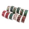 12 Rolls/box Christmas Tape Set Masking Tape Gold Foil Washing Tape Diary Supplies Cutting and Decorating Tape Journal Decorative Tape