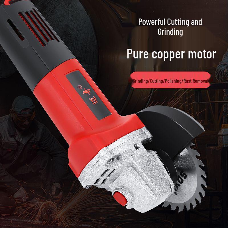 Multifunctional Electric Angle Grinder & Polisher: High-Power Handheld Grinding and Cutting Tool