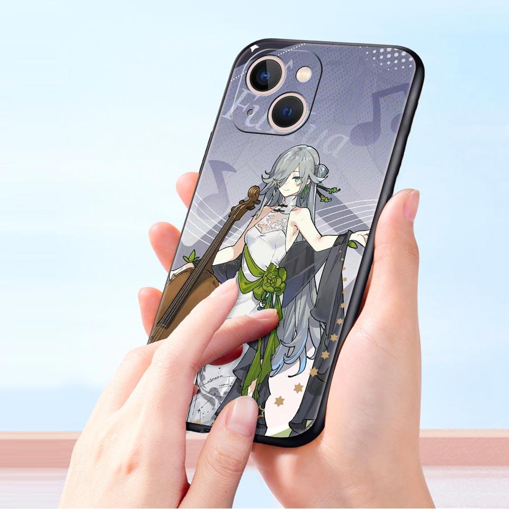 Custodia di Lusso Morbida per Telefono Honkai Impact 3rd Per iPhone 13 15 14 12 11 Pro MAX XR X SE XS 7 8 Plus Silicone Nero Copertura Protettiva