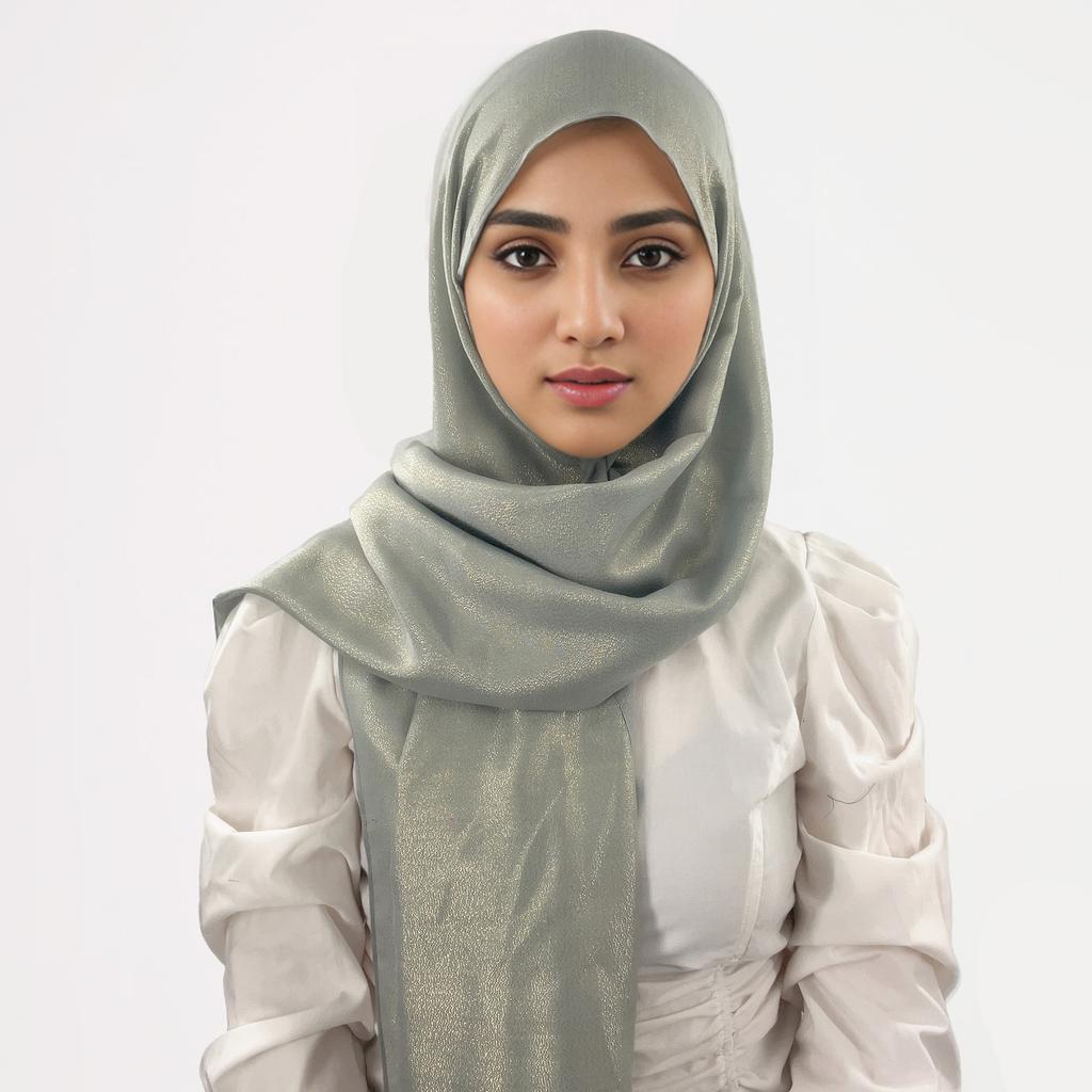 Women Plain Glitter Hijabs Scarf Gold Shimmer Muslim Long Wraps Shawls Hijab Scarves