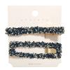 2 Piece Set Women's Alloy Crystal Rhinestone Hairpin Temperament Simple Bangs Hairpin