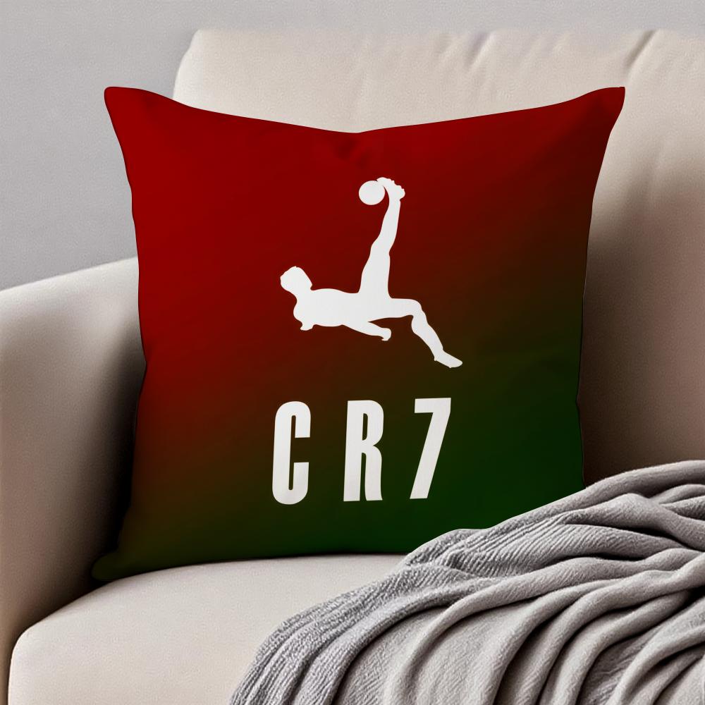 Legendary CR7 CCristiano Ronaldo Cushion Cover Pillowcase Antidustmite Invisible Zipper Short Plush Sofa Cushion