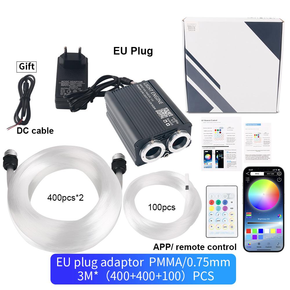 New 16W Car Starry Sky Light Interior Atmosphere Light Twinkle Starry RGB Stream Light Ceiling Car Home Decor RGBW Fiber Optic