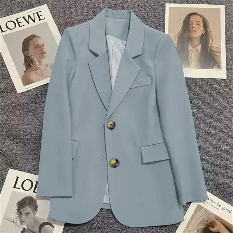 Women s Black Blazer: Autumn 2026 Casual Loose Fit, Korean Style, Elegant Commuter Suit Jacket XXXL